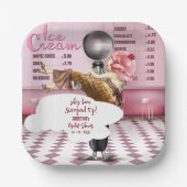 アイスクリームパーラー彼女はスクープされている ペーパープレート (正面)