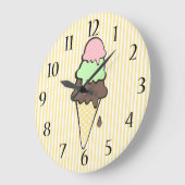 アイスクリームパーラー ラージ壁時計 (傾斜)