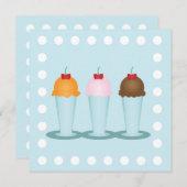 アイスクリームパーラー 招待状 (正面/裏面)