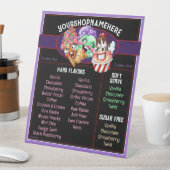 アイスクリームビジネスカウンターメニュー味 台座サイン (インサイチュ)