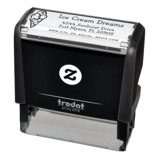 アイスクリームビジネス差出人住所プレインクスタンプ セルフインキングスタンプ (商品)