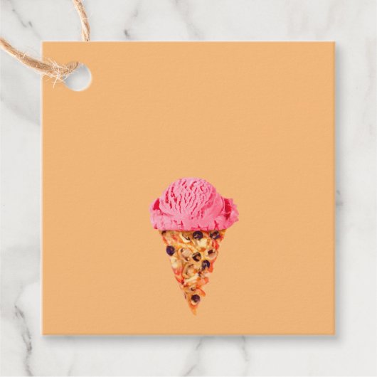 アイスクリームピザメッセージカード フェイバータグ (正面)