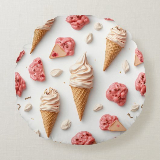 アイスクリームピロー ラウンドクッション (正面)