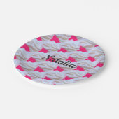 アイスクリームピンクとホワイトパーティー ペーパープレート (アングル)