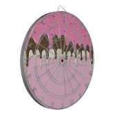 アイスクリームピンクのつや消しが点滴 ダーツボード (正面左)