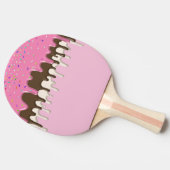 アイスクリームピンクのつや消しキャンディはアイシングを振りかける 卓球ラケット (横)