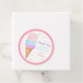 アイスクリームピンク金ゴールドパステル誕生日サンキュー フェイバータグ (インサイチュ)