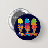 アイスクリームピン 缶バッジ (正面&裏面)