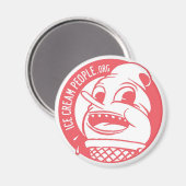 アイスクリームピープル「レトロなロゴ」 マグネット (正面/裏面)