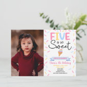 アイスクリームファイブはとても甘い5th誕生日パーティー 招待状 (スタンド正面)