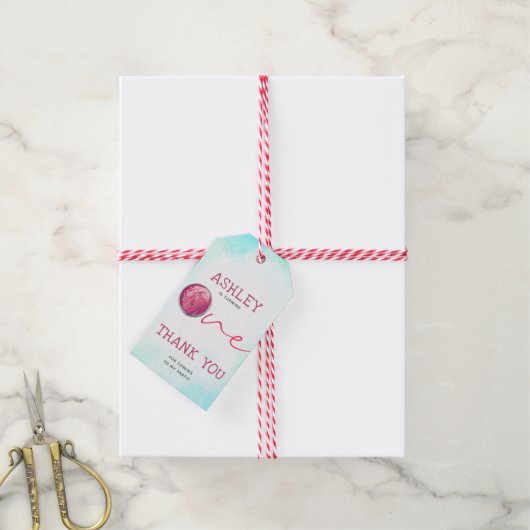 アイスクリームファースト誕生日ありがとう ギフトタグ (より糸付き)