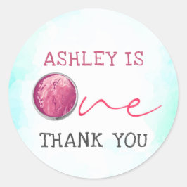 アイスクリームファースト誕生日ありがとう ラウンドシール