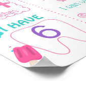 アイスクリームファースト誕生日マイルストーンサイン ポスター (角)