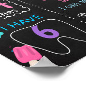 アイスクリームファースト誕生日黒板看板 ポスター (角)