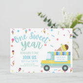 アイスクリームファースト1歳兄弟姉妹ツインズ 招待状 (スタンド正面)