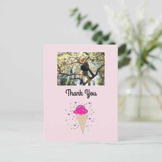 アイスクリームフォトサンキュー ポストカード (スタンド正面)