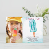 アイスクリームフォト誕生日 サンキューカード (スタンド正面)