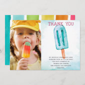 アイスクリームフォト誕生日 サンキューカード (正面/裏面)