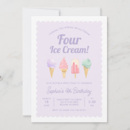 アイスクリームフォーアイスクリーム誕生日招待状 招待状