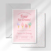 アイスクリームフォーアイスクリーム誕生日招待状 招待状