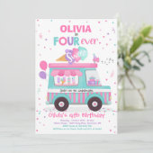 アイスクリームフォーエバースイーツ誕生日アイスクリームトラック 招待状 (スタンド正面)