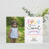 アイスクリームフォーエバースウィート4th誕生日パーティー 招待状 (スタンド正面)