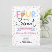 アイスクリームフォーエバースウィート4th誕生日パーティー 招待状 (スタンド正面)