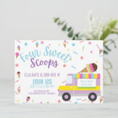 アイスクリームフォー誕生日サマー誕生日 招待状 (スタンド正面)