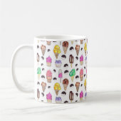 アイスクリームフレーバー水の色のパターンマグ コーヒーマグカップ (左)