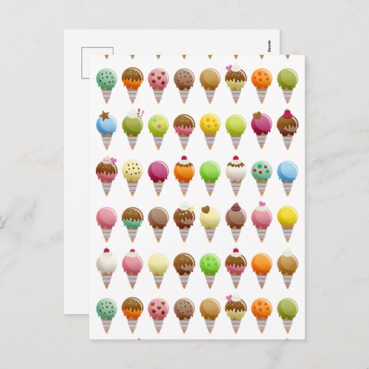 アイスクリームフレーバー シーズンポストカード (正面/裏面)