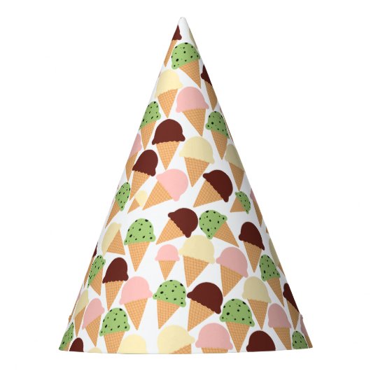 アイスクリームフレーバー パーティーハット (正面)