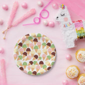 アイスクリームフレーバー ペーパープレート (パーティー)