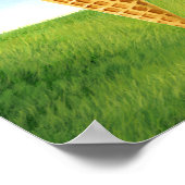 アイスクリームフロート – 熱気球おもしろい絵を描の ポスター (角)