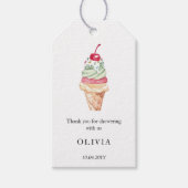 アイスクリームブライダルシャワーありがとう好意ギフトラベル ギフトタグ (正面)