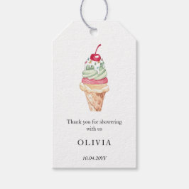アイスクリームブライダルシャワーありがとう好意ギフトラベル ギフトタグ