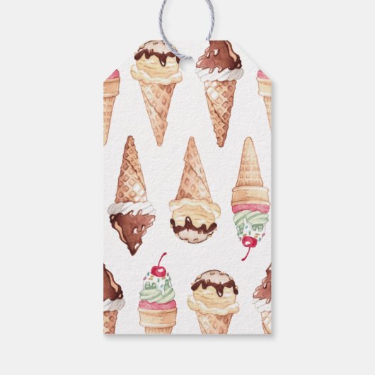 アイスクリームブライダルシャワーありがとう好意ギフトラベル ギフトタグ (裏面)