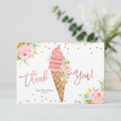 アイスクリームブライダルシャワーサンキューカード サンキューカード (スタンド正面)