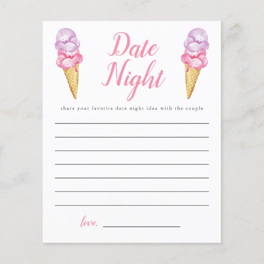 アイスクリームブライダルシャワーデイトナイトアイディア (正面)