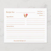 アイスクリームブライダルシャワーレシピカード (正面)