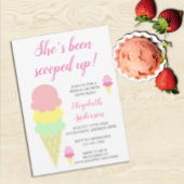 アイスクリームブライダルシャワー招待をスクープ 招待状