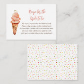 アイスクリームブライダルシャワー持参レシピ エンクロージャーカード (正面/裏面)