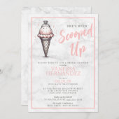 アイスクリームブライダルシャワー 招待状 (正面/裏面)