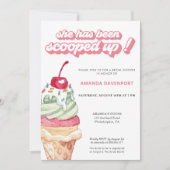 アイスクリームブライダルシャワー 招待状 (正面)