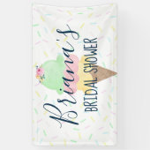 アイスクリームブライダルシャワー 横断幕 (縦)