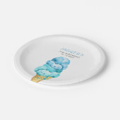 アイスクリームブルーボーイズ誕生日パーティー ペーパープレート (アングル)