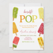 アイスクリームベイビーポップ・アートのシャワーの準備ができた 招待状 (正面)