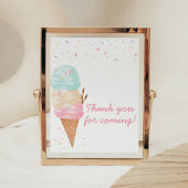 アイスクリームベビーシャワーありがとうござ来う ポスター