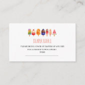 アイスクリームベビーシャワーオムツラッフル エンクロージャーカード (正面)