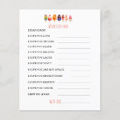 アイスクリームベビーシャワーカード用紙 (正面)