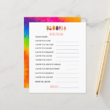 アイスクリームベビーシャワーカード用紙